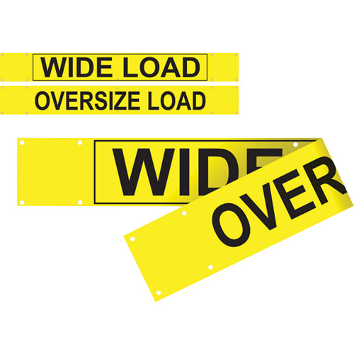 Double Sided Wide Load/Oversized Load Banner, Vinyl, 96" W x 12" H Ottawa Fastener Supply