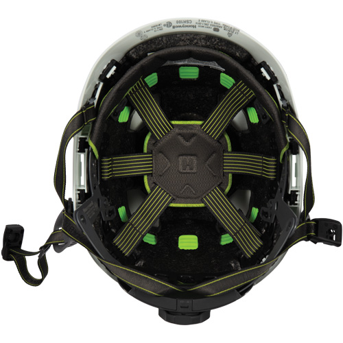 Fibre Metal Climbing Style Safety Helmet, Meets CSA Type 2, Ratchet Suspension, Vented Ottawa Fastener Supply