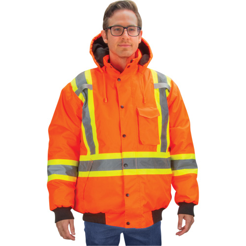 Waterproof 7-in-1 Winter Parka, High Visibility Orange, Medium Ottawa Fastener Supply
