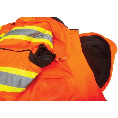 Waterproof 7-in-1 Winter Parka, High Visibility Orange, Medium Ottawa Fastener Supply