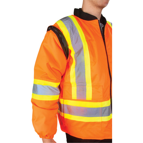 Waterproof 7-in-1 Winter Parka, High Visibility Orange, Medium Ottawa Fastener Supply