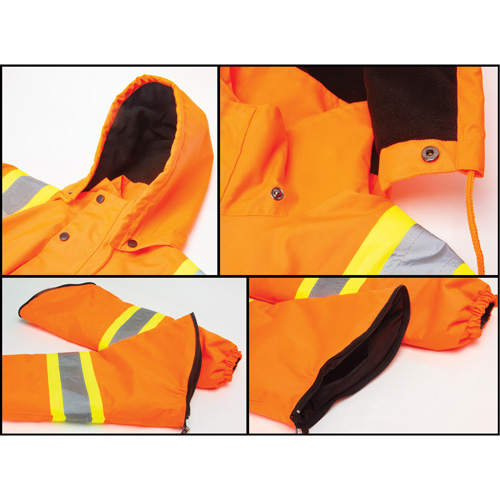 Waterproof 7-in-1 Winter Parka, High Visibility Orange, Medium Ottawa Fastener Supply