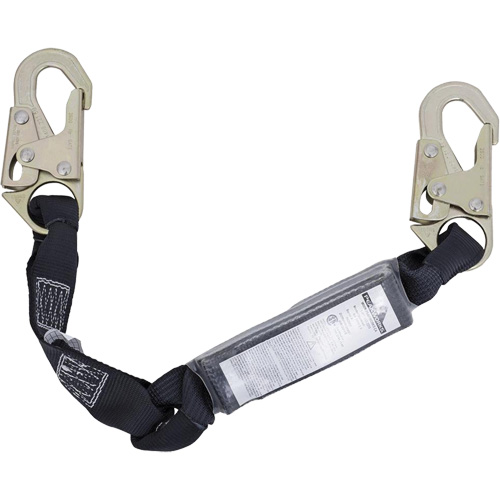 SA-5200-2.5 Shock Absorbing Lanyard, 2.5', Snap Hook Center, Snap Hook Leg Ends, Polyester Ottawa Fastener Supply