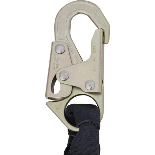 SA-5200-2.5 Shock Absorbing Lanyard, 2.5', Snap Hook Center, Snap Hook Leg Ends, Polyester Ottawa Fastener Supply