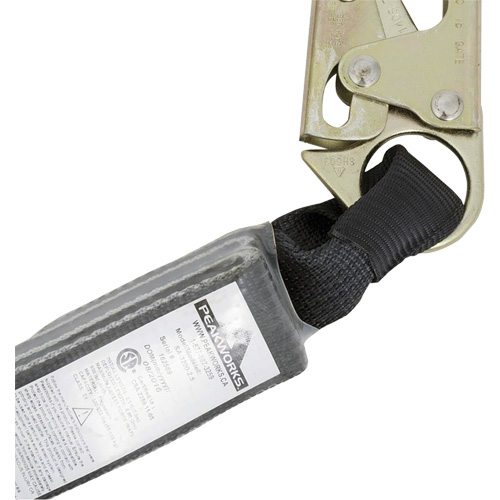 SA-5200-2.5 Shock Absorbing Lanyard, 2.5', Snap Hook Center, Snap Hook Leg Ends, Polyester Ottawa Fastener Supply