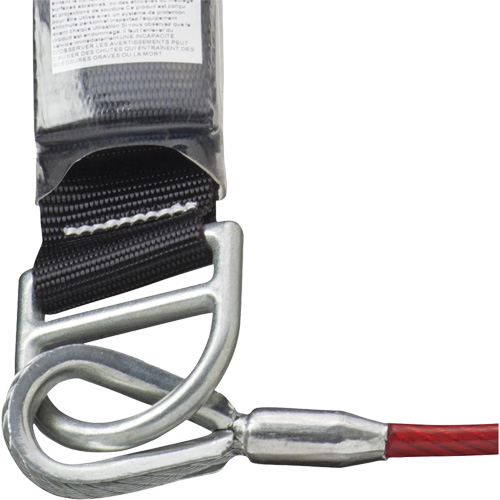 SA-5500-4 Shock Absorbing Lanyard, 4', Snap Hook Center, Snap Hook Leg Ends, Galvanized Steel Ottawa Fastener Supply