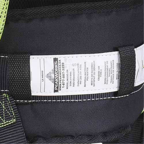 FBH10000E1020-S  Contractor Series Safety Harness with Positioning Belt, CSA Certified, Class AEP, Small Ottawa Fastener Supply
