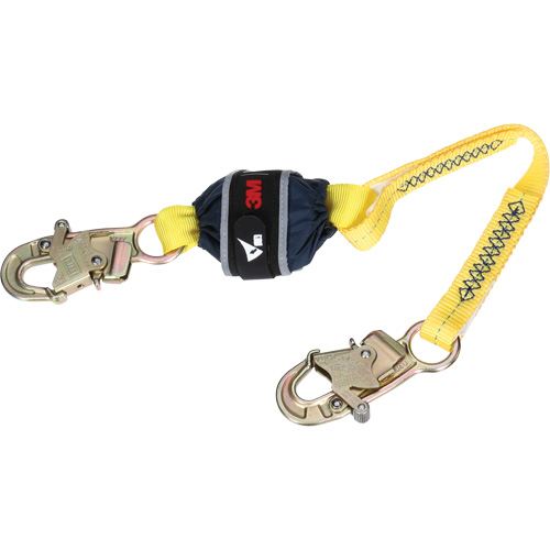 Web Shock-Absorbing Lanyard, 2.5', Snap Hook Center, Snap Hook Leg Ends, Polyester Ottawa Fastener Supply