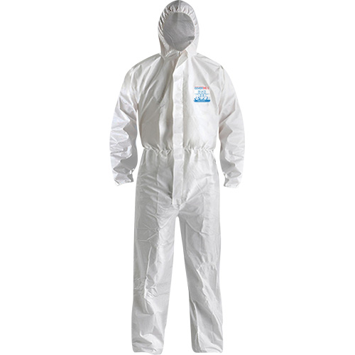 CoverMe XP1800  Type 5/6 Coveralls with Hood, Medium, White, Microporous Ottawa Fastener Supply
