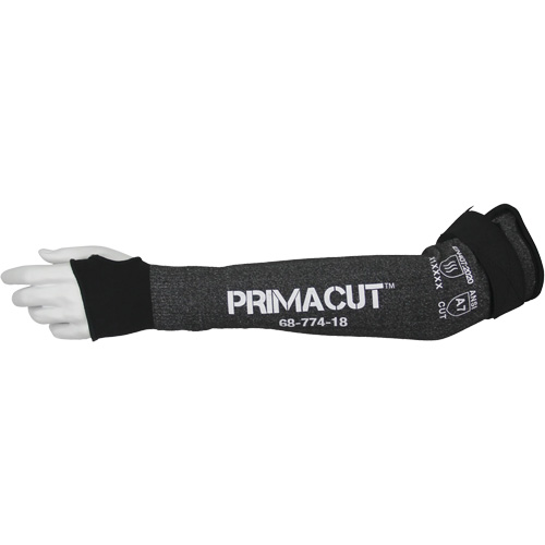 PrimaCut 68-774 Cut-Resistant Sleeve, HPPE, 18", ASTM ANSI Level A7/EN 388 Level F, Grey Ottawa Fastener Supply