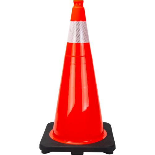 Premium Traffic Cone, 28", Orange, 4" Reflective Collar(s) Ottawa Fastener Supply
