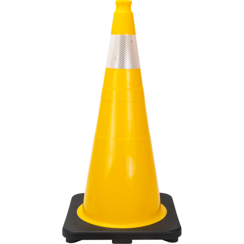 Premium Traffic Cone, 28", Yellow, 4" Reflective Collar(s) Ottawa Fastener Supply