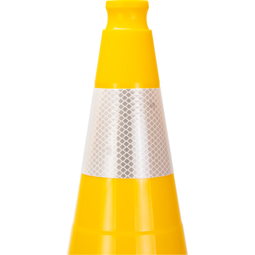 Premium Traffic Cone, 28", Yellow, 4" Reflective Collar(s) Ottawa Fastener Supply