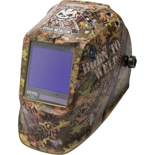 Masque de soudage VIKING 3350 Born To Weld, 3,74" lo x 3,34" la Champ de vision, Teinte 5 - 13 Ottawa Fastener Supply