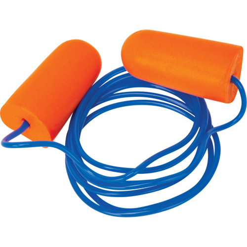 Foam Earplugs, Pair - Polybag, Corded Ottawa Fastener Supply