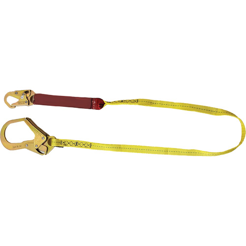 External Energy Absorber Lanyard with 2-1/4" Hook, 6', Snap Hook Center, Snap Hook Leg Ends, Polyester Ottawa Fastener Supply