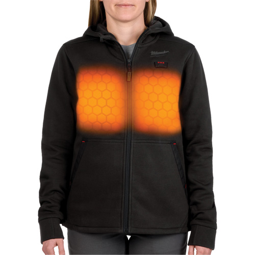 M12 Heated Hoodie with Battery, Women's, Medium, Black, Poly-Cotton Ottawa Fastener Supply