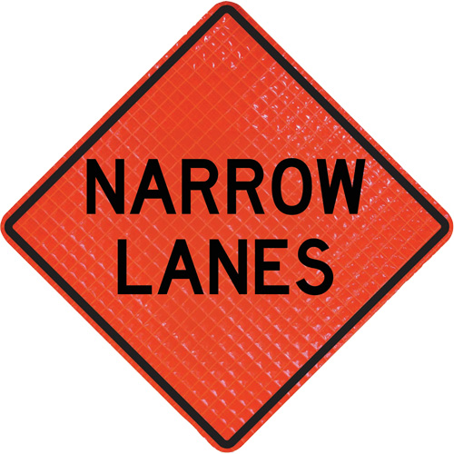 Enseigne enroulable Quadra Flex avec symbole de contr&ocirc;leur de la circulation Ottawa Fastener Supply