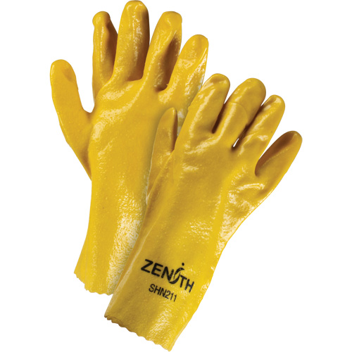 Gants &agrave; fini rugueux et r&eacute;sistants aux produits chimiques, Taille 9, 12" lo, PVC, Doublure en Interlock, 47-mil Ottawa Fastener Supply