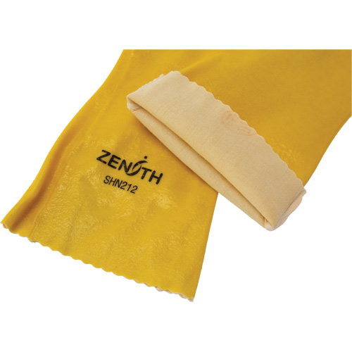 Rough-Finish Chemical-Resistant Gloves, Size 9, 14" L, PVC, Interlock Inner Lining, 47-mil Ottawa Fastener Supply