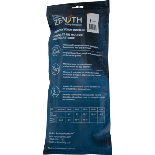 Semelles en mousse visco&eacute;lastique, Femmes 5 - 7 Ottawa Fastener Supply