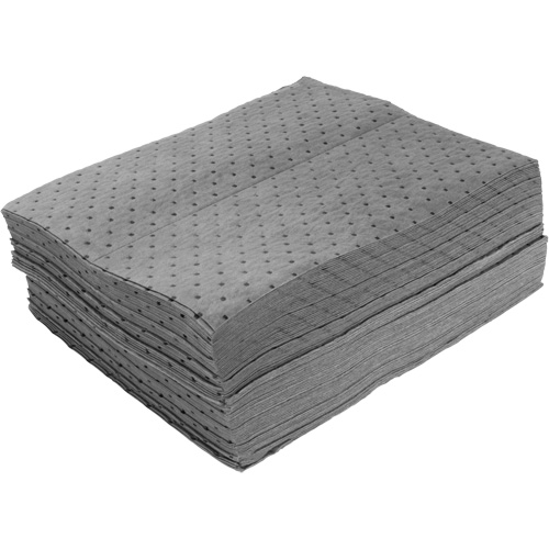 Bonded Sorbent Pads, Universal, 15" x 19", 8 gal. Absorbancy Ottawa Fastener Supply