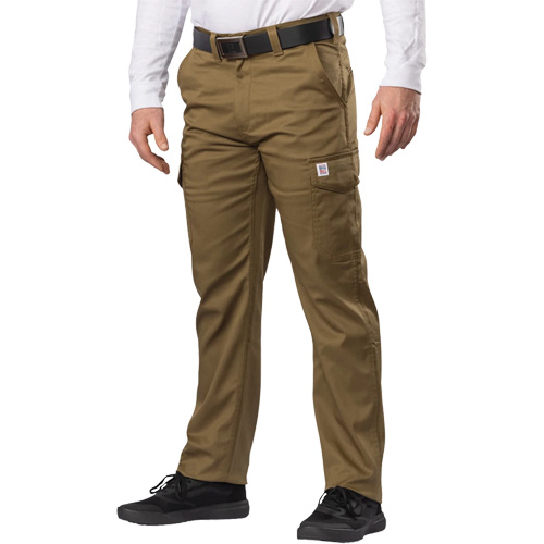 Big Flex Cargo Pants, Poly-Cotton/Spandex, Military Olive Green, Size 46, 30 Inseam Ottawa Fastener Supply