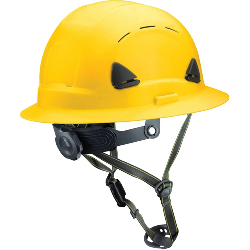 Fibre Metal Climbing Style Helmet with Full Brim, Meets CSA Type 2, Ratchet Suspension, Vented Ottawa Fastener Supply
