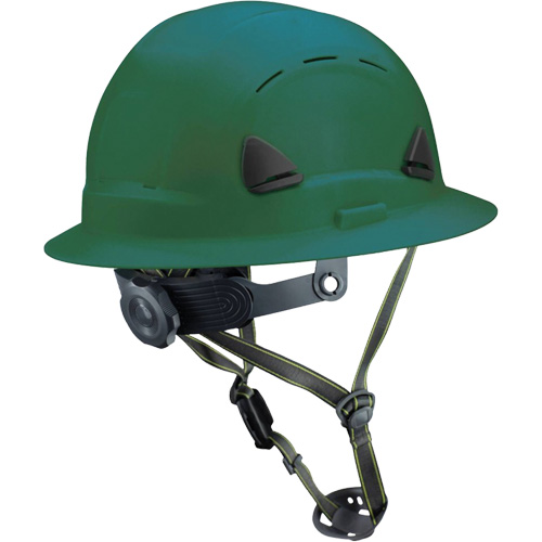 Fibre Metal Climbing Style Helmet with Full Brim, Meets CSA Type 2, Ratchet Suspension, Vented Ottawa Fastener Supply