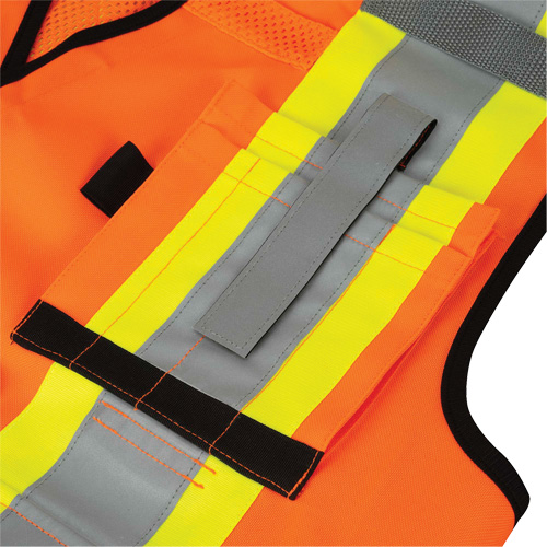 6680 High-Visibility Antimicrobial Mesh-Back Surveyor Vest, High Visibility Orange, Small, Polyester Ottawa Fastener Supply