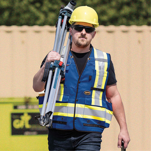6681 High-Visibility Antimicrobial Mesh-Back Surveyor Vest, Royal Blue, Small, Polyester Ottawa Fastener Supply