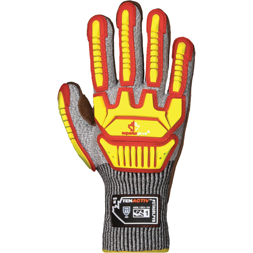 TenActiv STAGBLPVB Impact Gloves, 2X-Large, Cowhide Palm, Knit Wrist Cuff Ottawa Fastener Supply