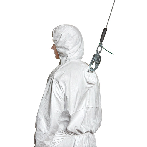 Harness-Compatible Disposable Coverall, Large, White, Tyvek&reg; 500 Ottawa Fastener Supply