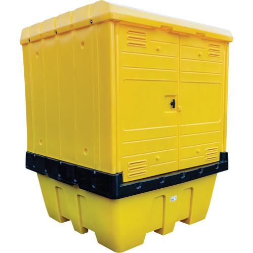 Hard Cover IBC Spill Pallet, 70" L x 70" W x 90" H, 1135 lbs. Load Capacity Ottawa Fastener Supply
