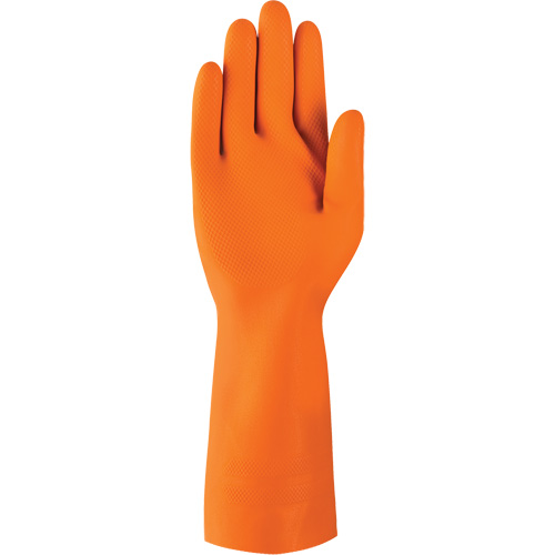 Gants robustes r&eacute;sistants aux produits chimiques AlphaTec 87-208, Taille 7, 12,8" lo, Latex de caoutchouc, Doublure en Coton/Ouat&eacute;e, 29,5 mils Ottawa Fastener Supply