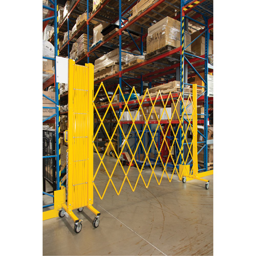 Expandable Barrier, 84" H x 20' L, Yellow Ottawa Fastener Supply