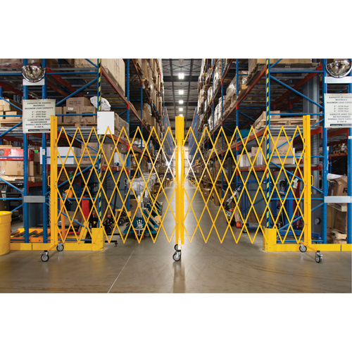 Expandable Barrier, 84" H x 20' L, Yellow Ottawa Fastener Supply