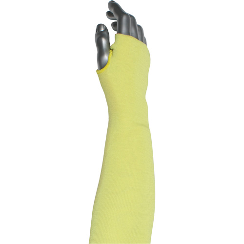 Manchette r&eacute;sistante &agrave; la coupe &agrave; 2 plis Kut Gard avec ouverture pour le pouce , Aramide/ATA, 10", ASTM ANSI niveau A6, Jaune Ottawa Fastener Supply