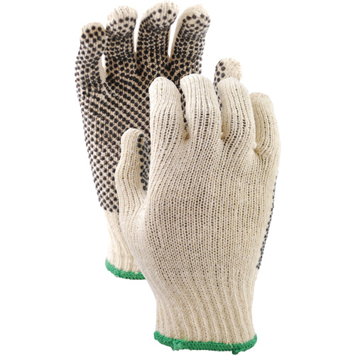 Gants en tricot avec pois de PVC 417, Poly/coton, Un c&ocirc;t&eacute;, Petit Ottawa Fastener Supply