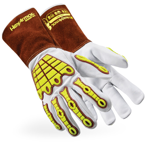 HeatArmor&reg; 5056IMP Welding Gloves, Grain Goatskin, Size 2X-Large Ottawa Fastener Supply