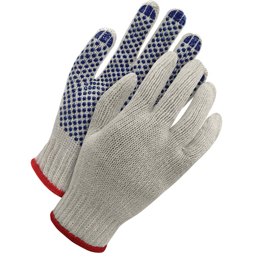 Deny&reg; Poly-Cotton Glove with PVC Dots, Size Large Ottawa Fastener Supply