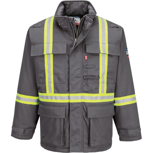 Bizflame&reg; 88/12 Insulated Winter Parka, Grey, Small Ottawa Fastener Supply