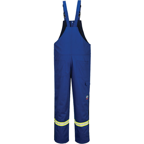 Bizflame&reg; 88/12 Insulated Bib Pants, Cotton/Nylon, Small, Blue Ottawa Fastener Supply