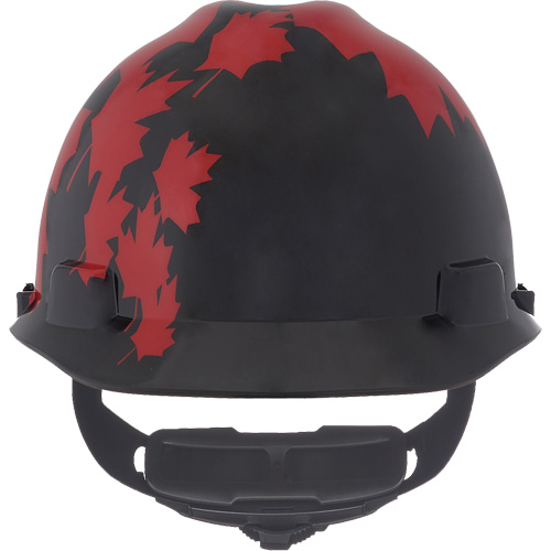 Specialty V-Gard&reg; Hard Hat, Ratchet Suspension, Black/Red Ottawa Fastener Supply