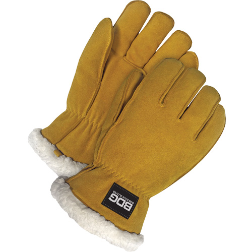 Gants de conducteur, Grand, Paume en Cuir de daim refendu, Tissu-laine Ottawa Fastener Supply