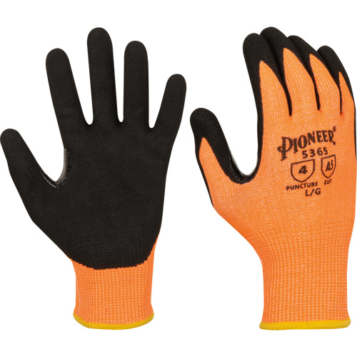 Touchscreen-Compatible Cut-Resistant Gloves, Size Small, 13 Gauge, Nitrile Coated, Polyester/HPPE Shell, ASTM ANSI Level A5 Ottawa Fastener Supply