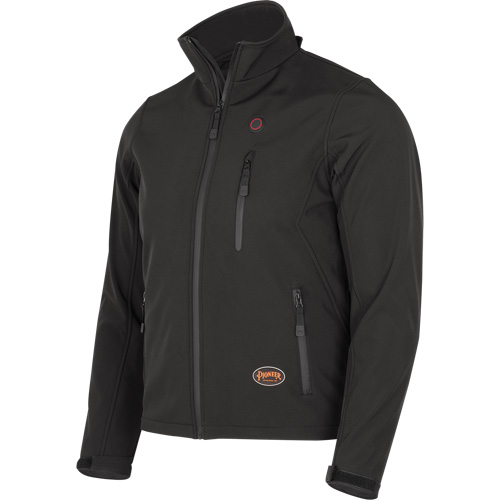 Heated Soft-Shell Jacket, Men's, Small, Black Ottawa Fastener Supply