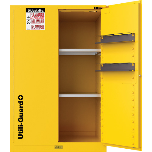 Utili-Guard+ Flammable Safety Cabinet, 45 gal., 2 Door, 43" W x 65" H x 22" D Ottawa Fastener Supply