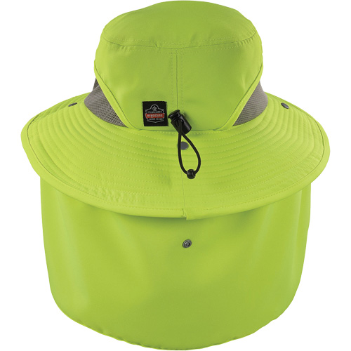 Chapeau de garde forestier 8934 Chill-Its avec prot&egrave;ge-nuque, petit/moyen, Lime haute visibilit&eacute; Ottawa Fastener Supply