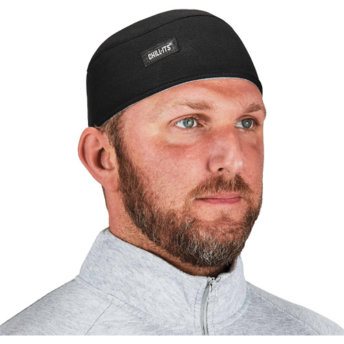 Chill-Its 6630 High-Performance Skull Cap with Terry Cloth Sweatband, Black Ottawa Fastener Supply